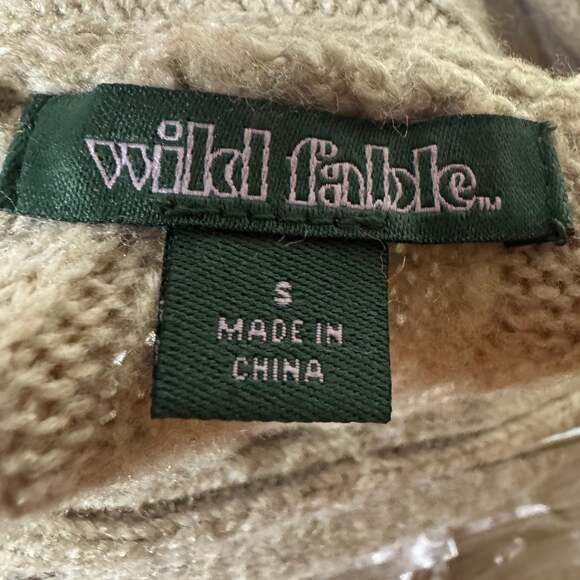 Wild Fable Sweater Skirt Womens Small Beige-Tan Mid-Rise Rib-Knit Column Maxi - Picture 4 of 5